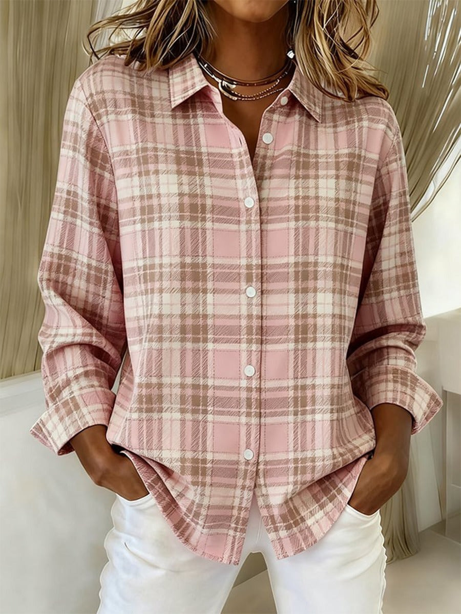 Women's Vintage Art Print Casual Cotton Shirt