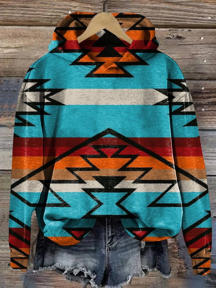 Women's Vintage Ethnic Aztec Print Knitted Skirt