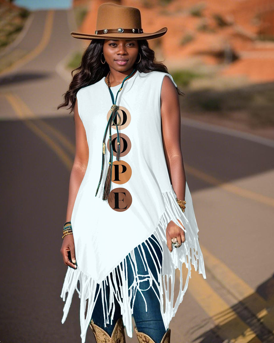 Melanin DOPE Tassel Irregular Vest