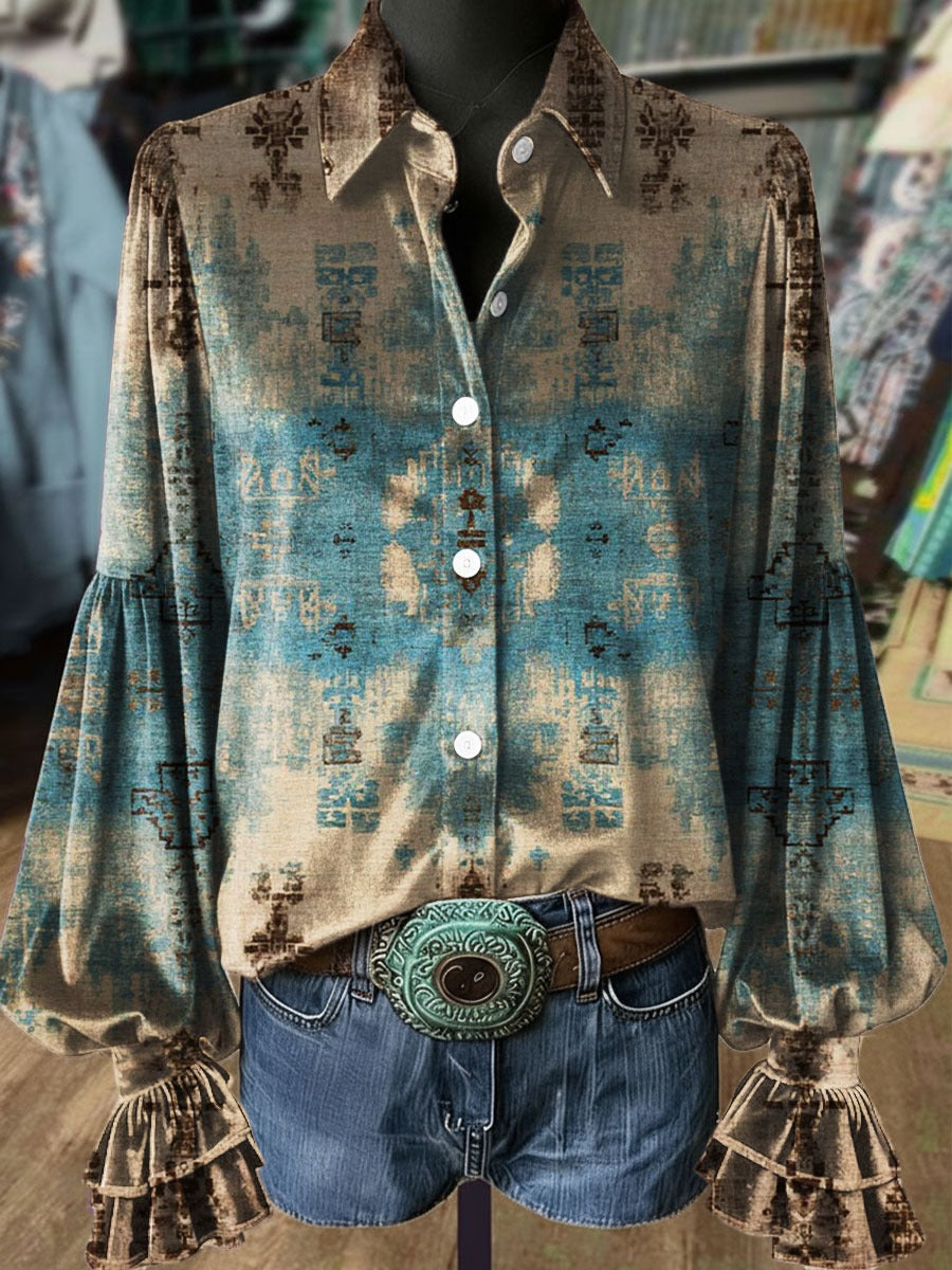Vintage Print Casual T-shirt