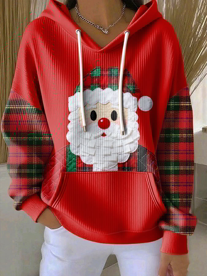 Women's Casual Christmas Santa Claus Print Sweatshirt