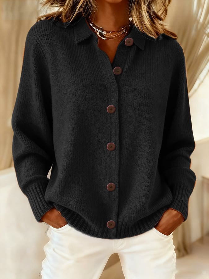 Women's Casual Solid Color Multi-Color And Winter Cardigan