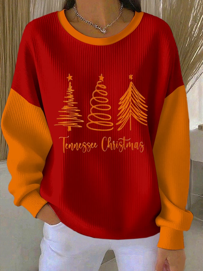 Women's Casual Christmas Print Sweatshirt