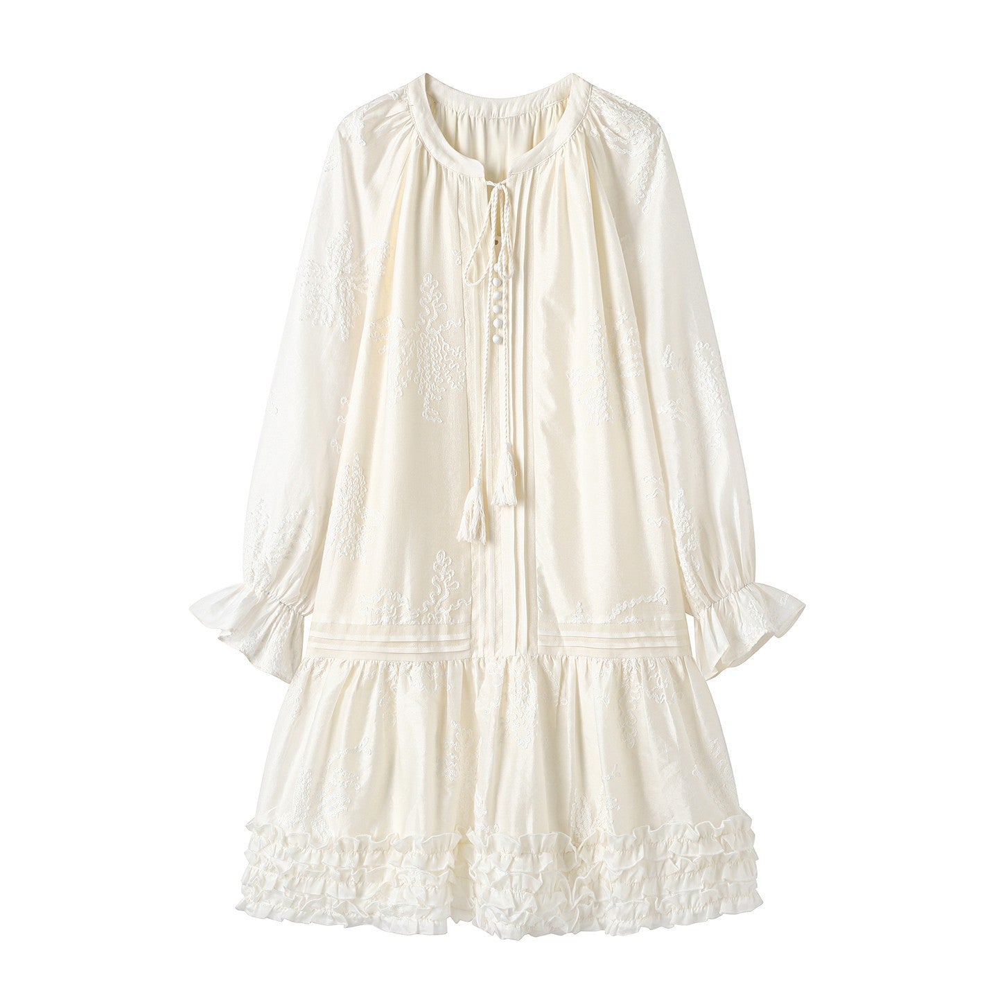 Suede Vest + Embroidered Dress Two-Piece Set | Retro French Style Layering Outfit