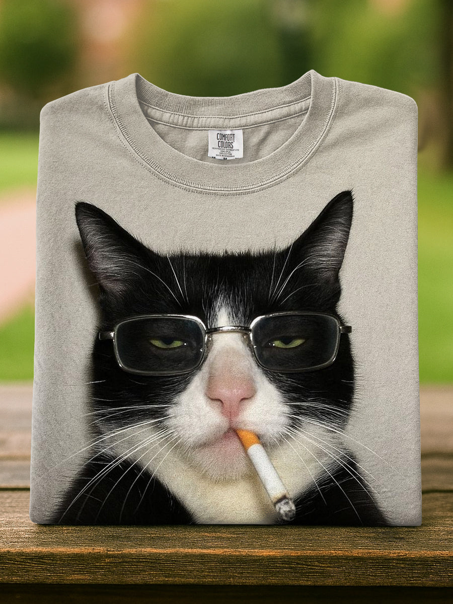 Cat Art Casual Short Sleeve T-Shirt