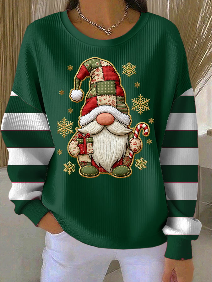 Women's Casual Christmas Gnome Sweatshirt