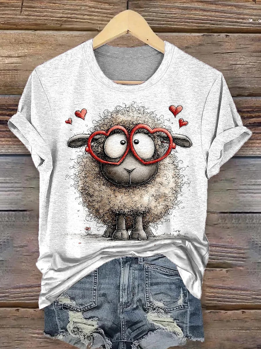 Vintage Art Print Classic Short-sleeved T-shirt