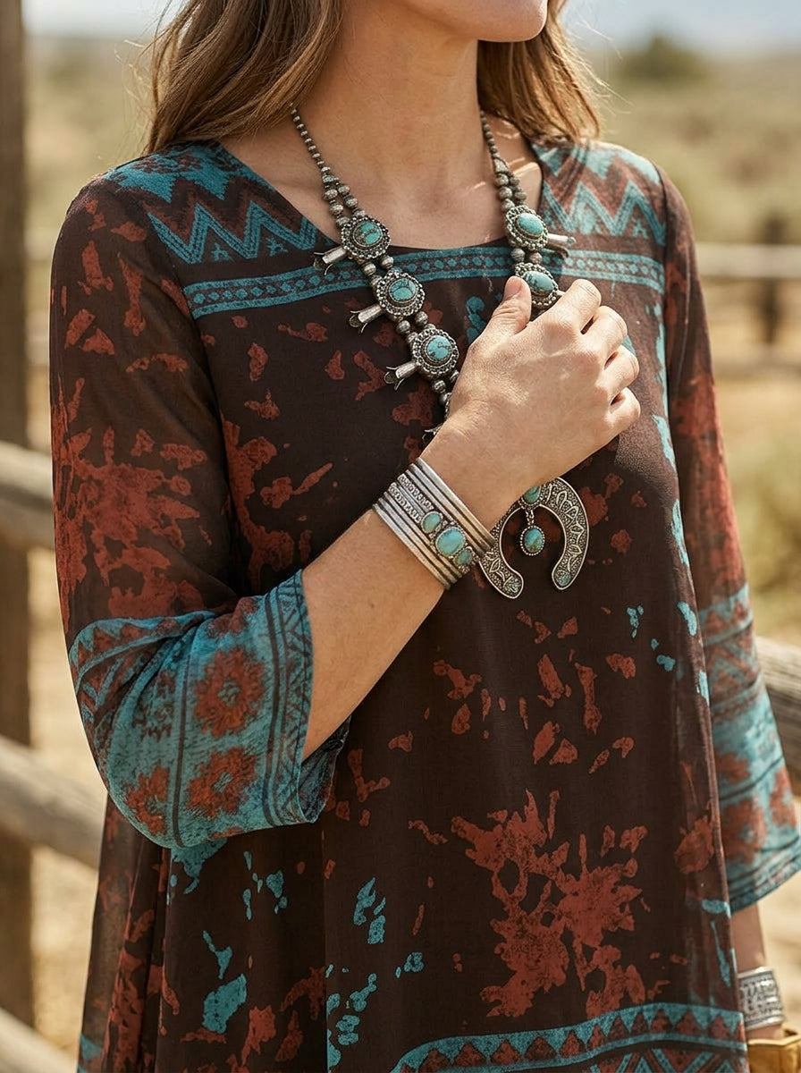 Vintage Floral Print Casual Suit