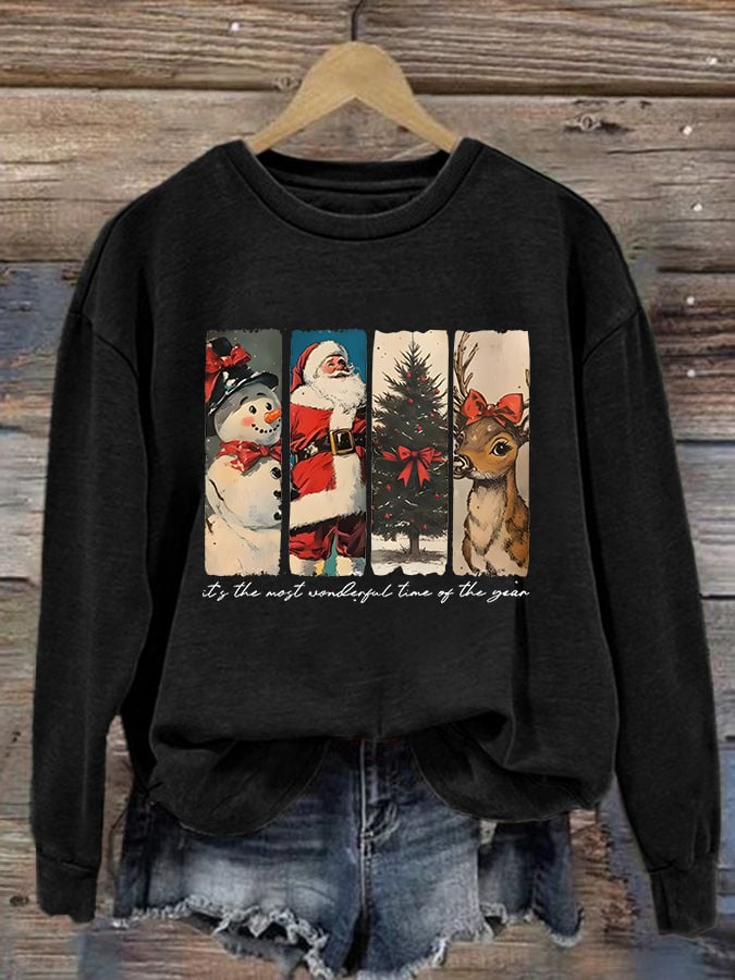 Women'S Casual Christmas Print Sweatshirt