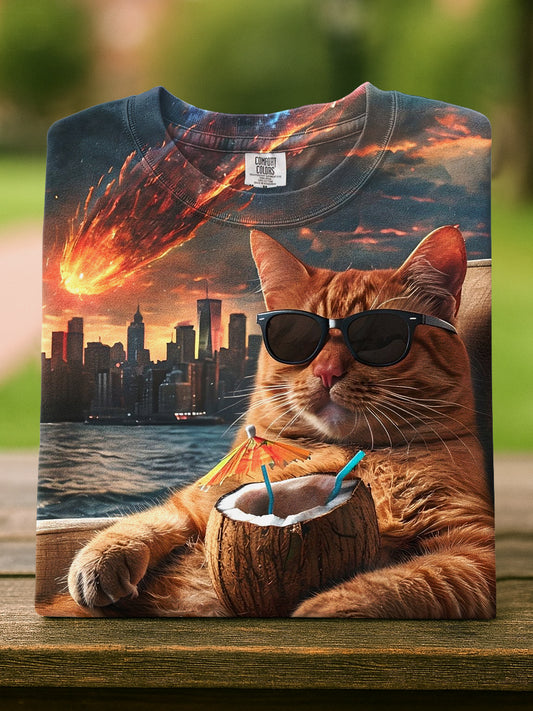Cat Art Casual Short Sleeve T-Shirt
