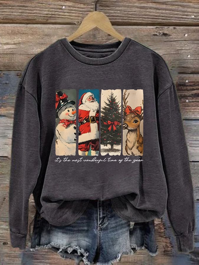 Women'S Casual Christmas Print Sweatshirt