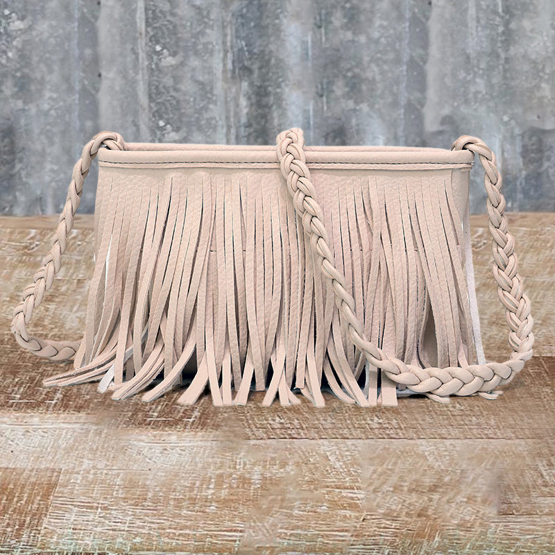 Western Woven Tassels Crossbody Bag