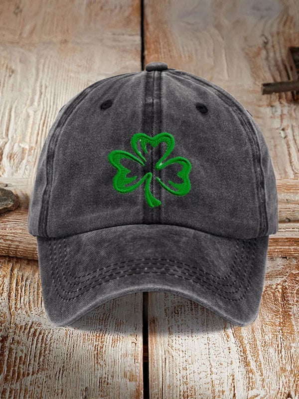 Unisex Distressed Cotton Washed St. Patrick's Day Print Hat