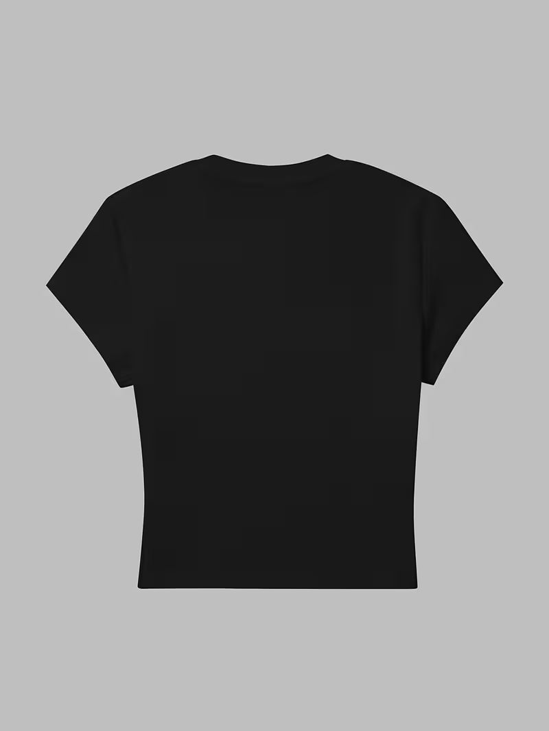 Black Character Face Graphic Baby Tee