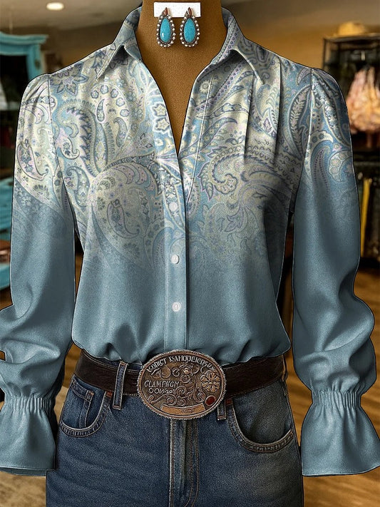 Women's Vintage Western Floral Shirt