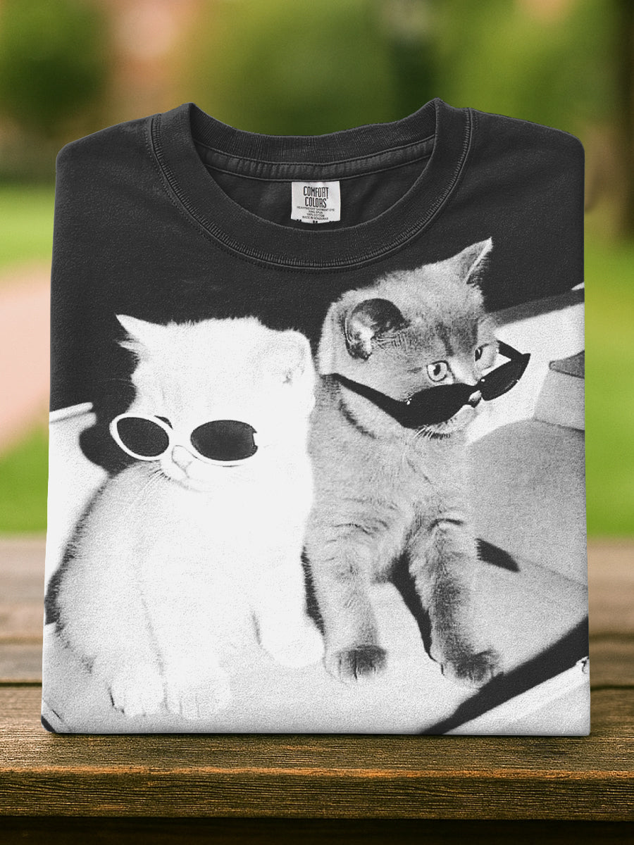 Cat Art Casual Short Sleeve T-Shirt