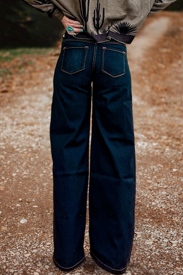 Vintage High Waisted Wide Leg Jeans