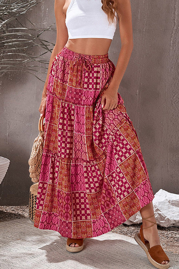 bohemian beach dress resort skirt