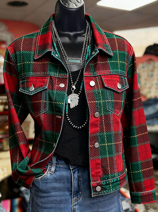 Women Vintage Print Jacket