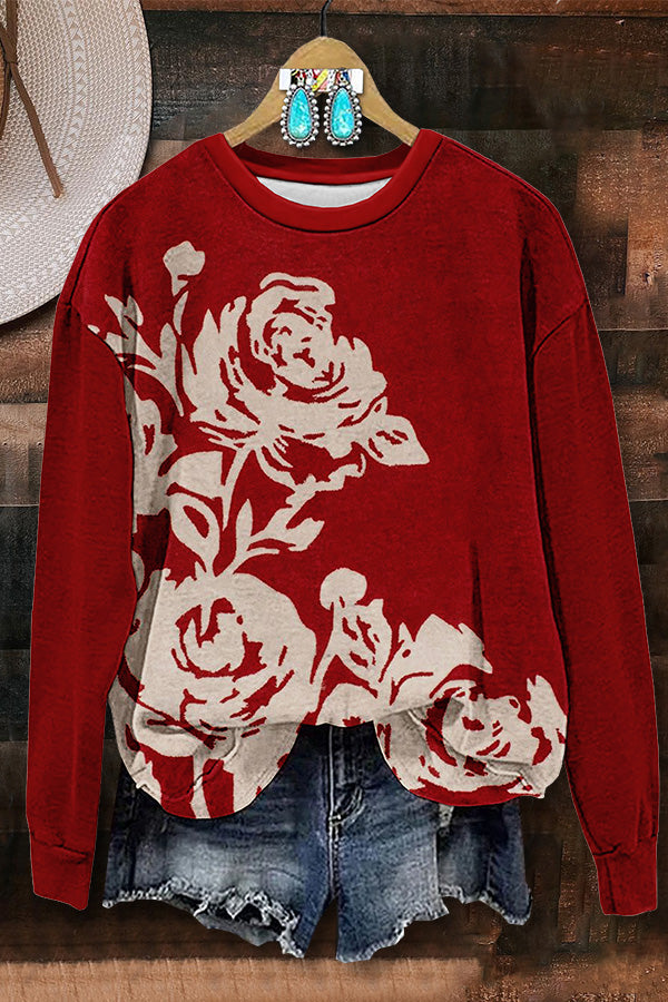 Floral Print Sweatshirt