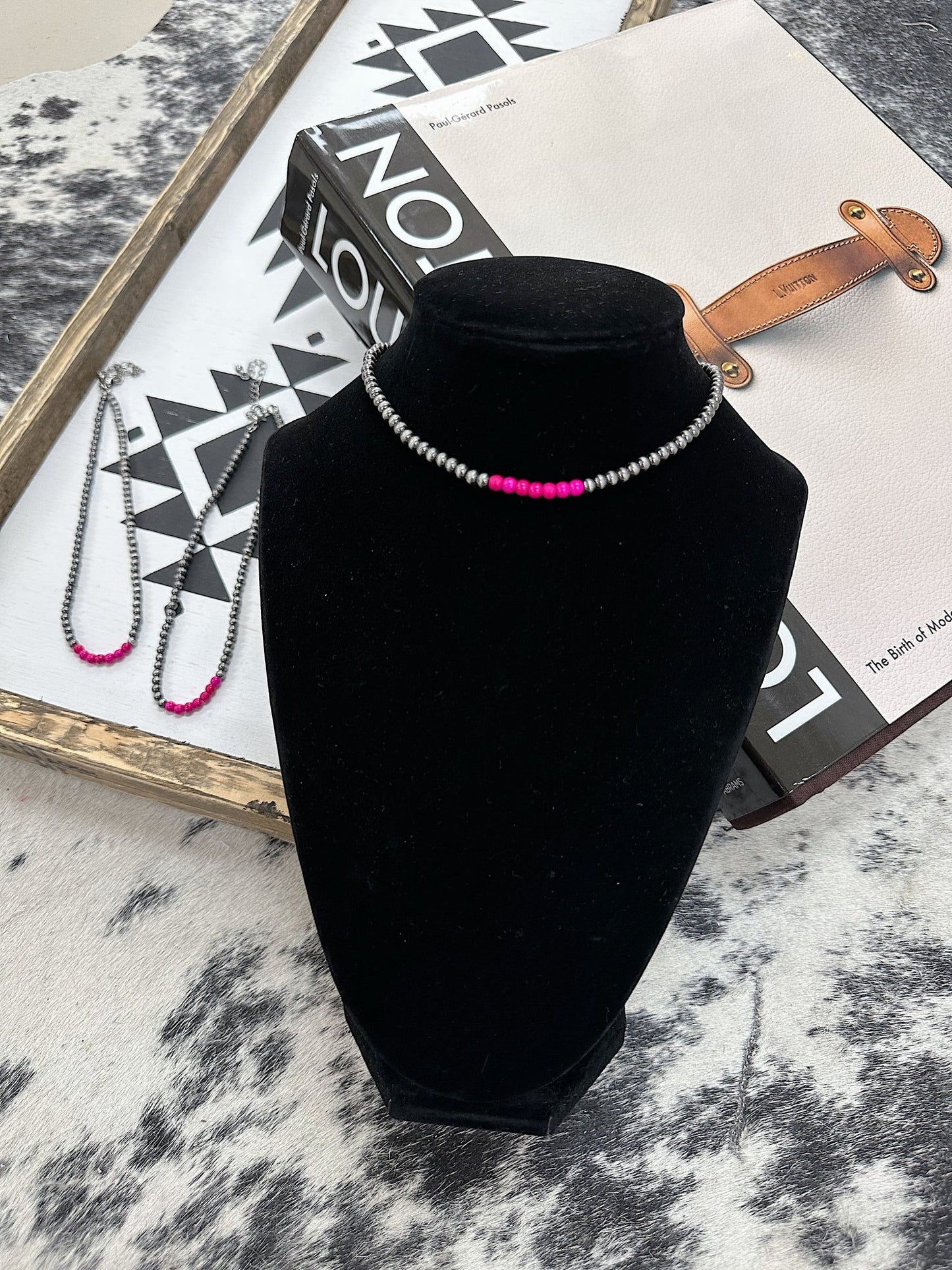 Hot Pink Choker Necklace