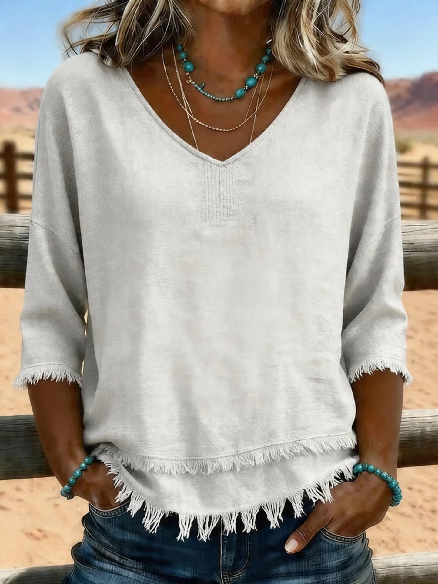 Women's Vintage Patchwork Casual Shirt