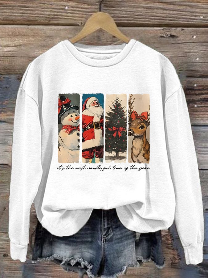 Women'S Casual Christmas Print Sweatshirt