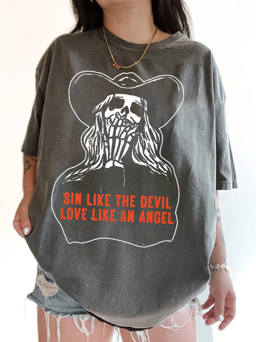 Sin Like The Devil Love Like An Angel T-Shirt