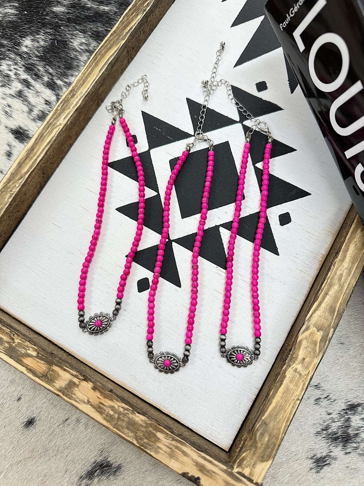 Hot Pink Choker Necklace