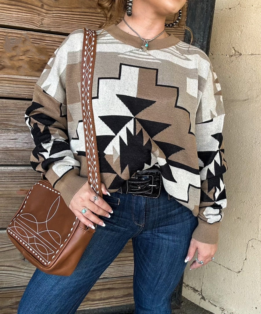 Aztec Long Sleeve Swearter