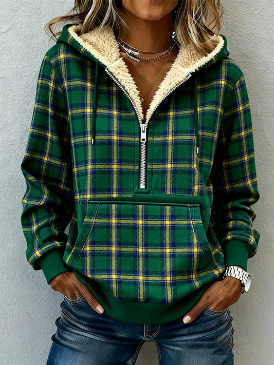 Women'S Casual Loose Color-Blocked Sweatshirt