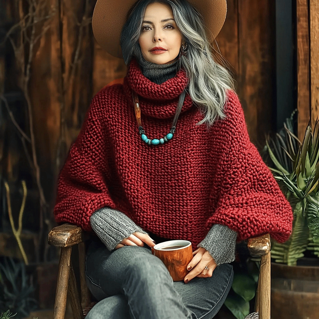 Women's Winter Knitted Casual Turtleneck Sweater