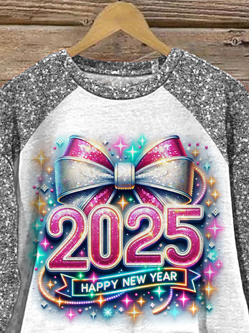 2025 Celebration Graphic Printed Casual Sweatshirt