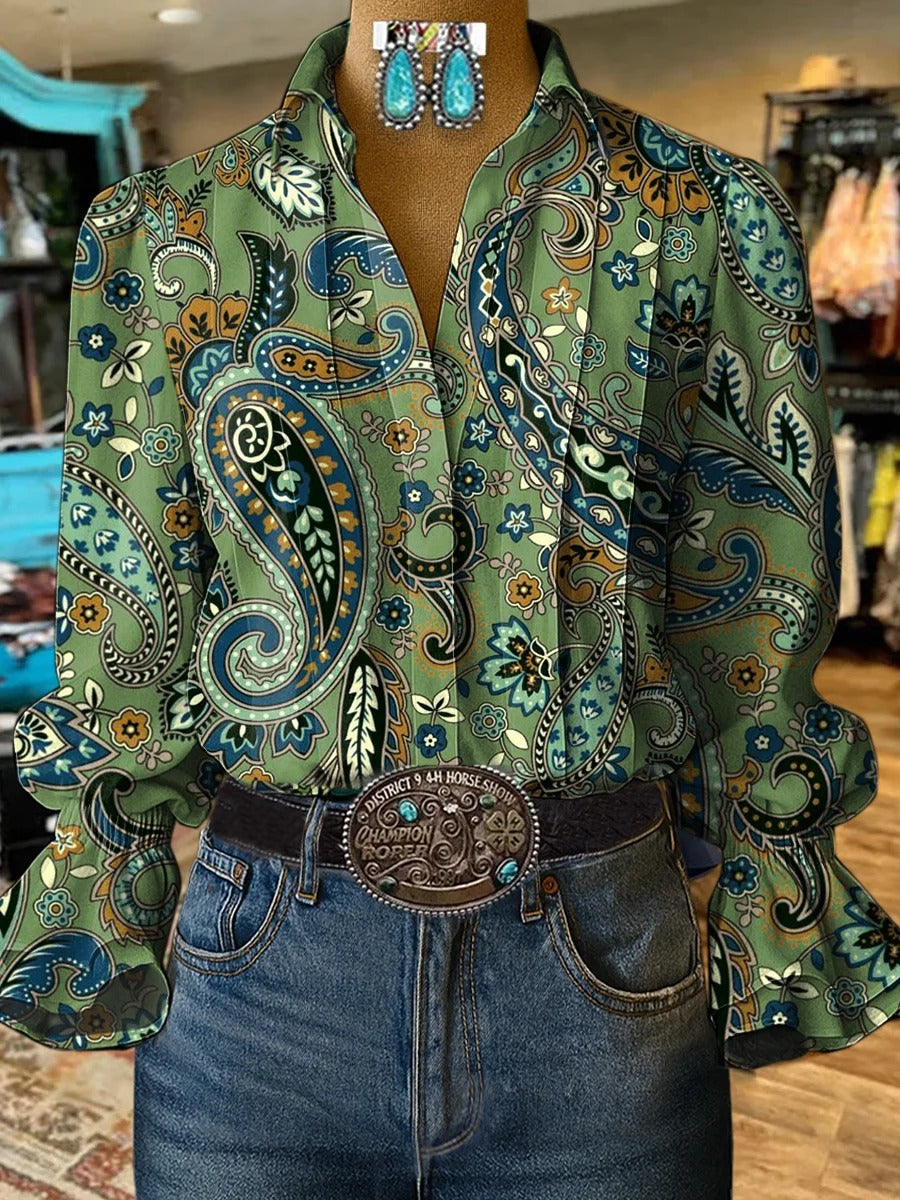 Women's Solid Color Lapel Long Sleeve Casual Loose Linen Cardigan Top