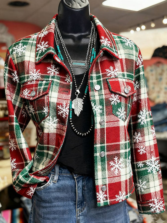 Women Vintage Print Jacket