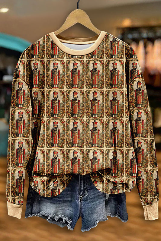 Vintage Nutcracker Print Sweatshirt