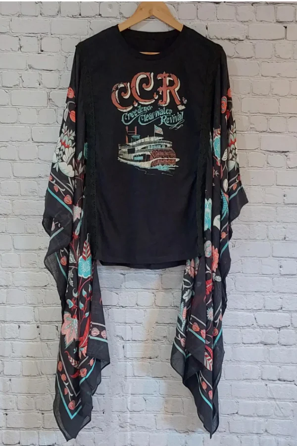 Black CCR Creedence Clearwater Revival Mix & Match Tee （No Patch）