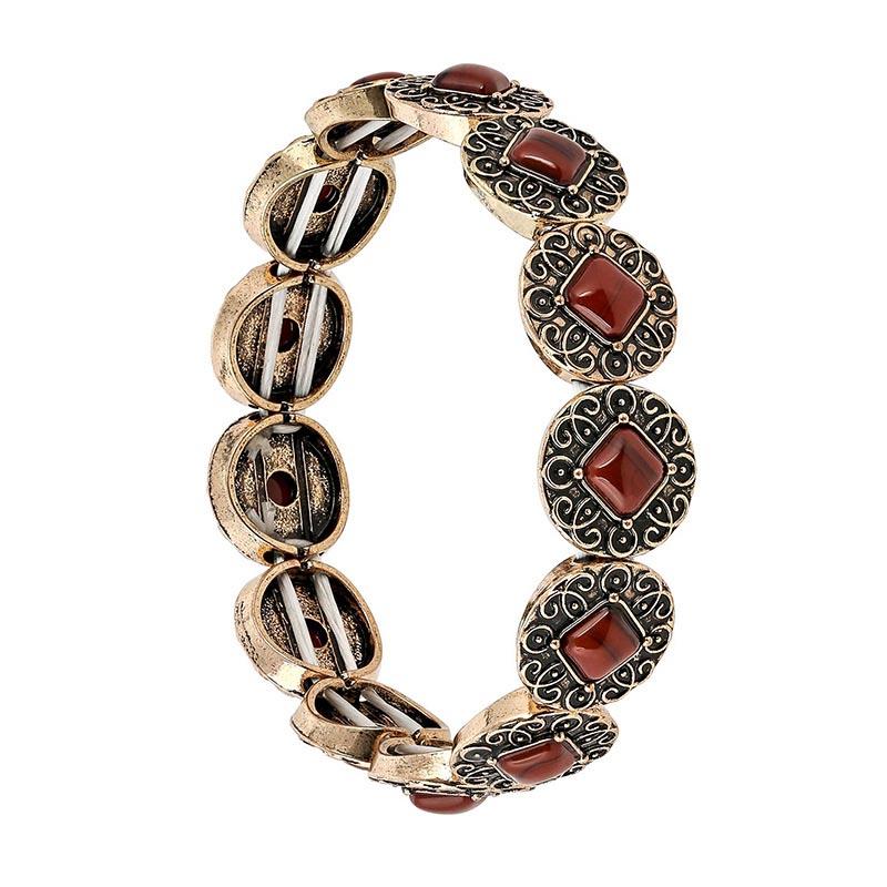 Turquoise vintage ethnic style light-weight bracelet