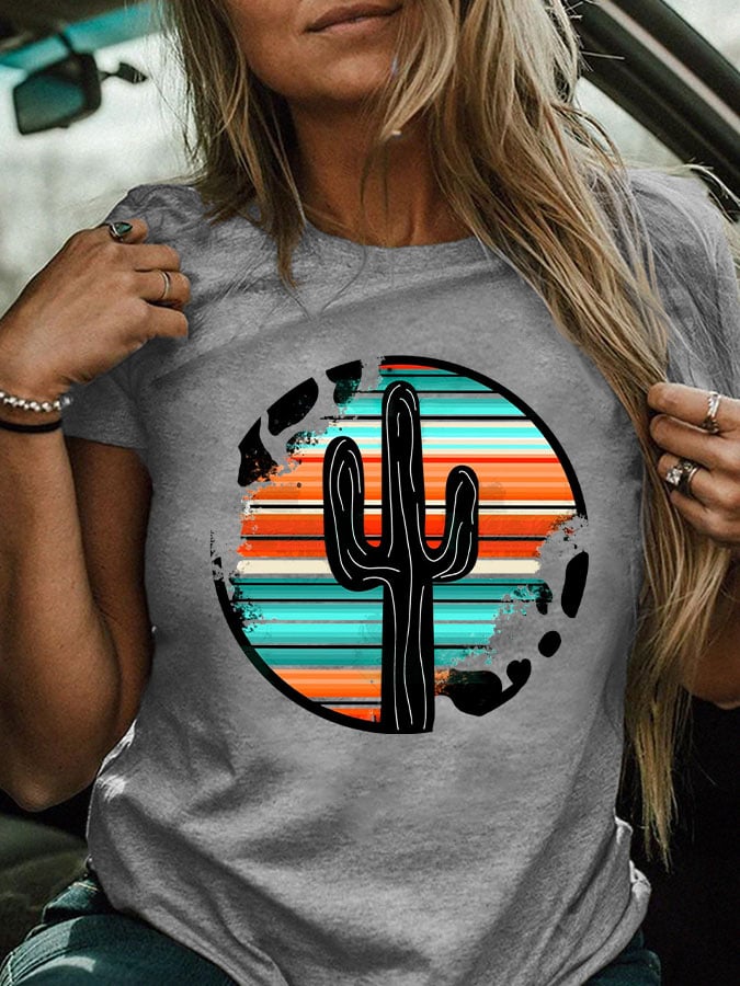 Women'S Cowhide Cactus T-Shirt