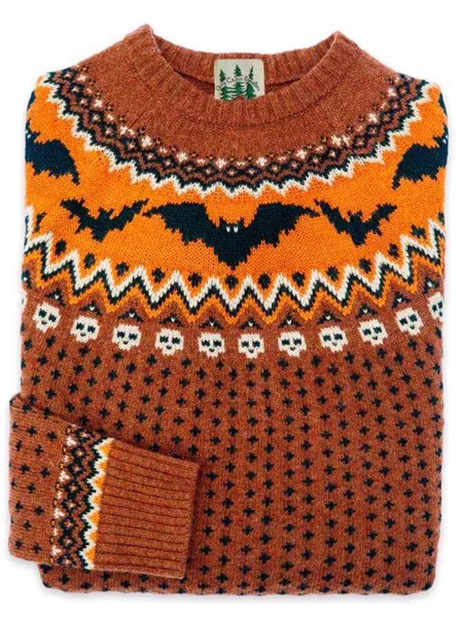 Women's Casual Round Neck Print Knitted Sweater