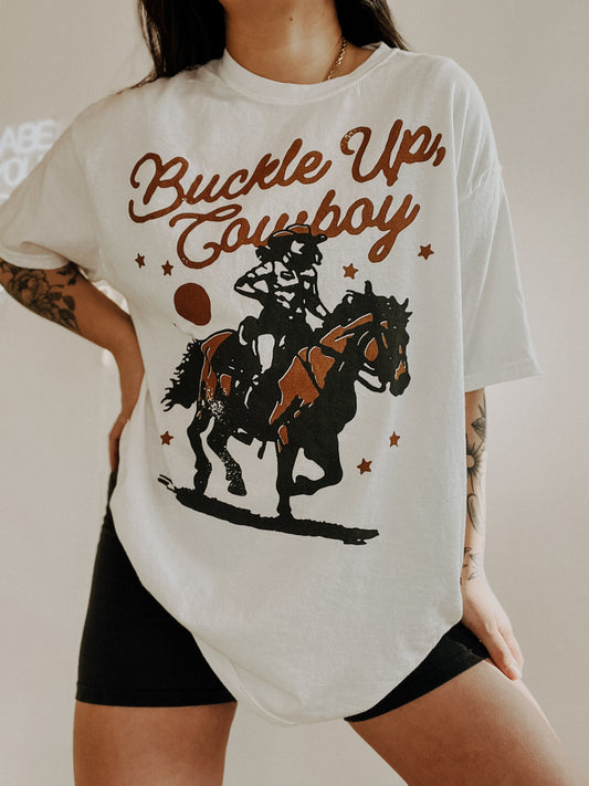 Vintage  Buckle Up Cowboy T-Shirt