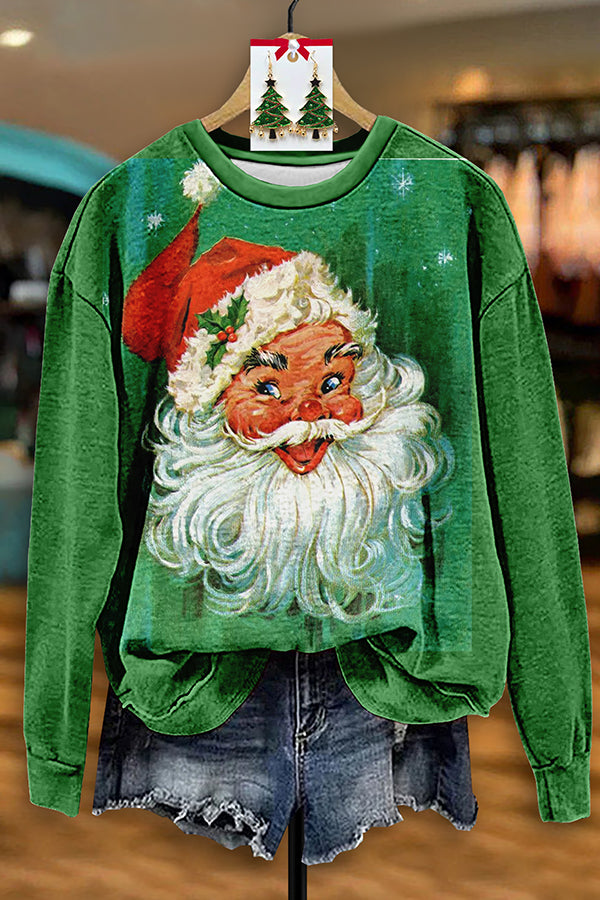 Vintage Santa Claus Painted Sweatshirt