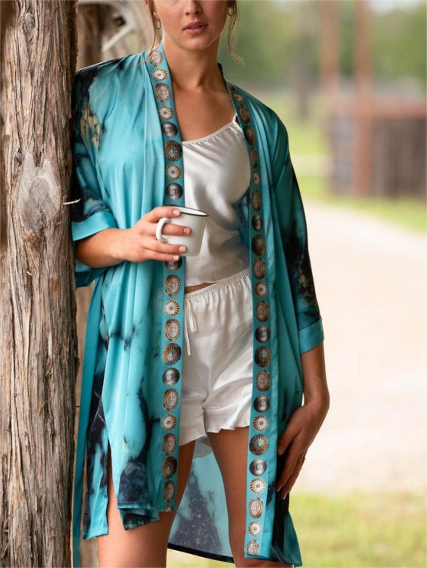 Gorgeous Tie-dye Patterned Robe