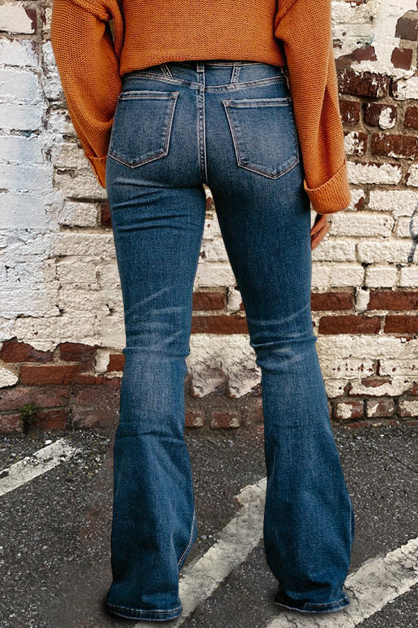 High-rise Panelled Flared Jeans