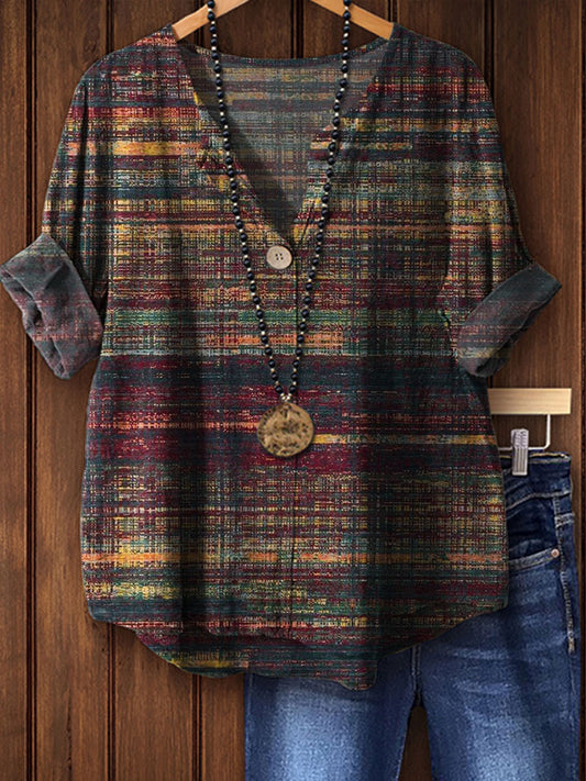 Women's Vintage Print Casual Shirt