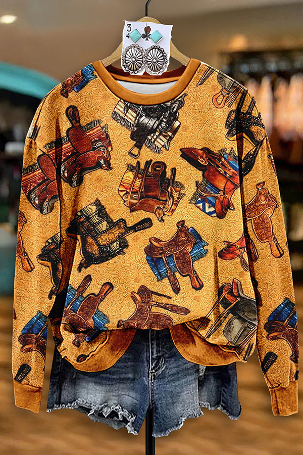 Vintage Western Saddle Sweatshirt