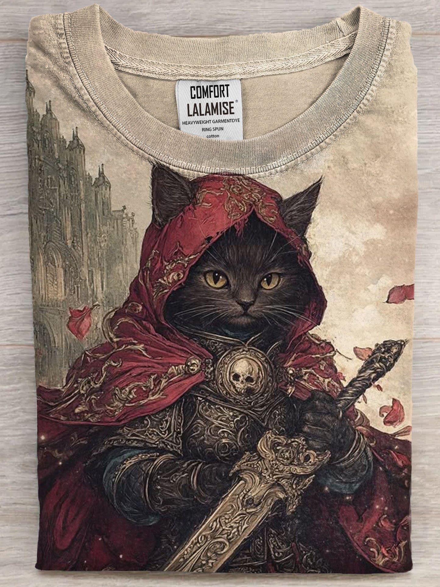 Funny Cat Art Print Casual Short Sleeve T-shirt