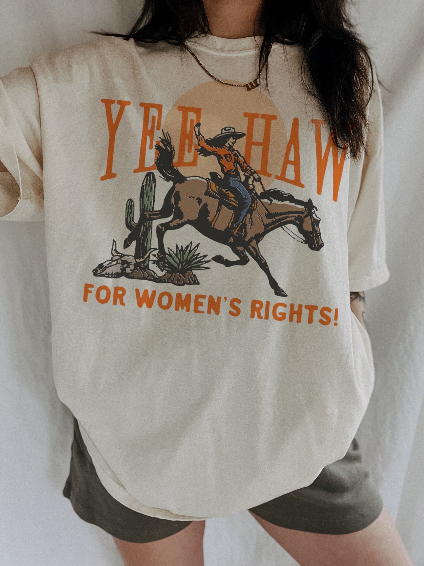 Vintage  Yeehaw For Women's Rights Cowgirl T-Shirt