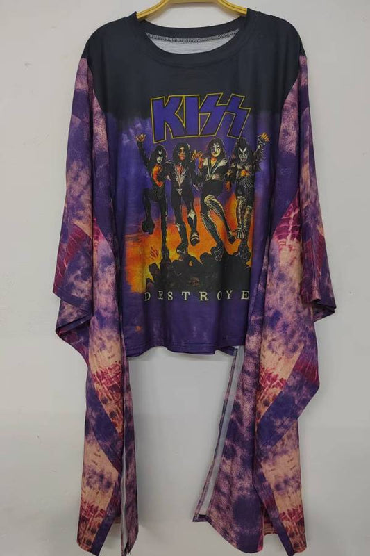 KISS Destroyer Tie-Dye Sleeve Tee