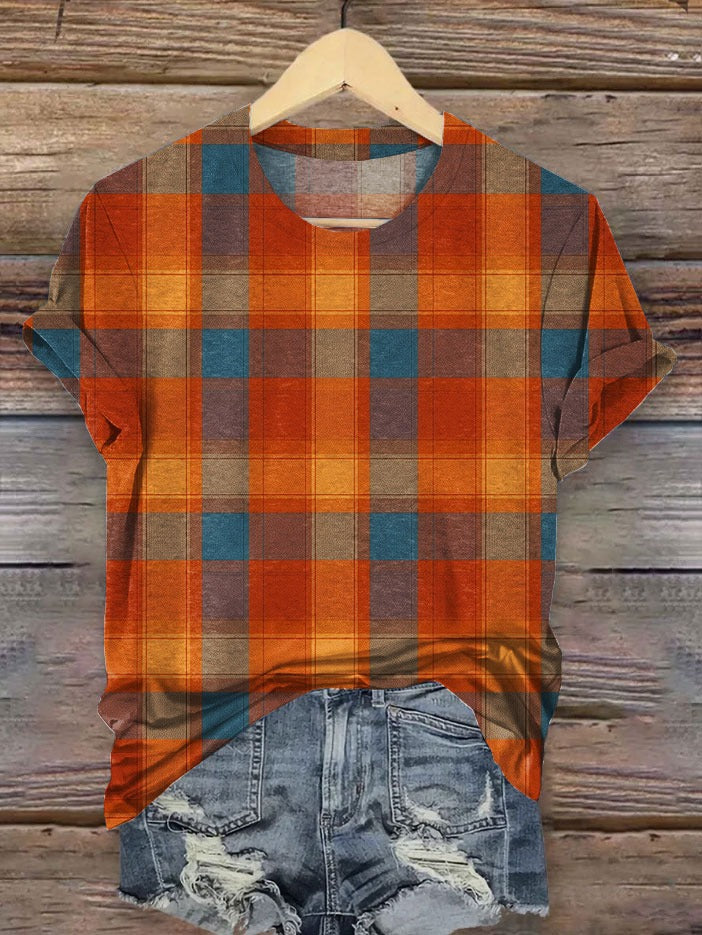 Women's Vintage Art Print Casual Cotton Shirt